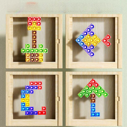 Magisches Tetris Spiel aus Holz (Standard Modell)