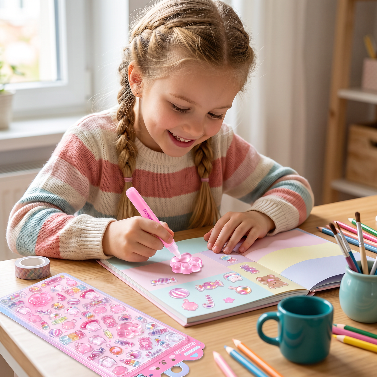 3D-Pfoten-Sticker – Niedliche weiche Puffy-Sticker für Kinder