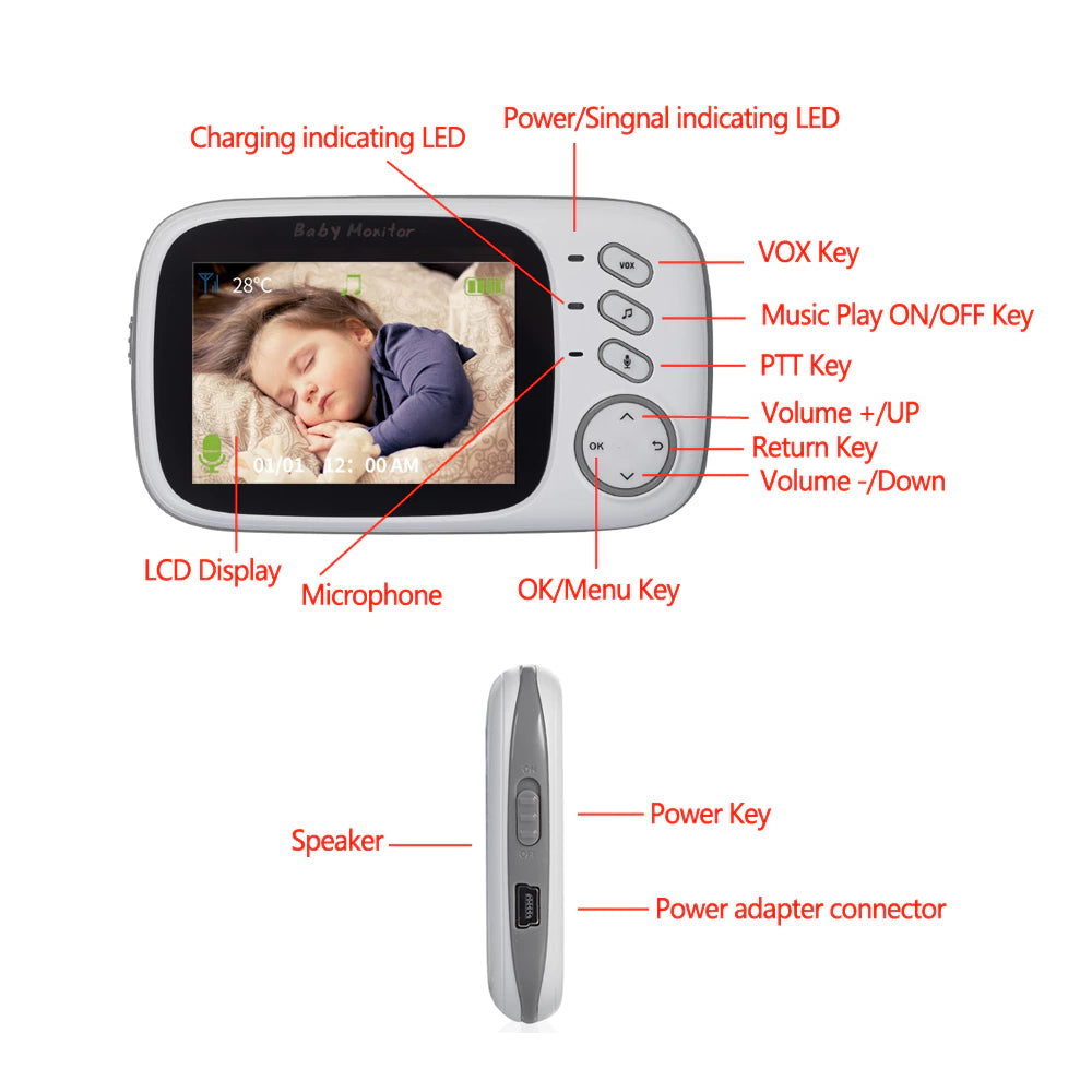 Babyphone mit Nachtsicht und Schlafliedern