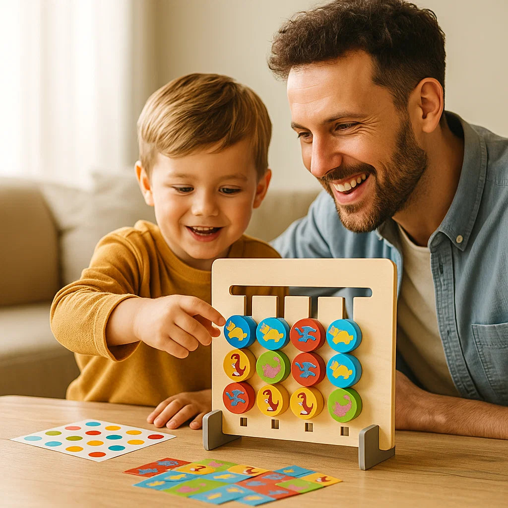 Montessori Zuordnungs Farbenmuster Spiel aus Holz
