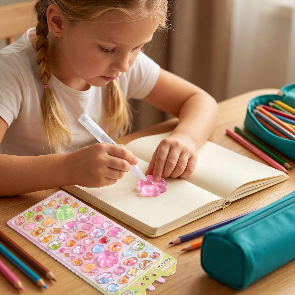 3D-Pfoten-Sticker – Niedliche weiche Puffy-Sticker für Kinder