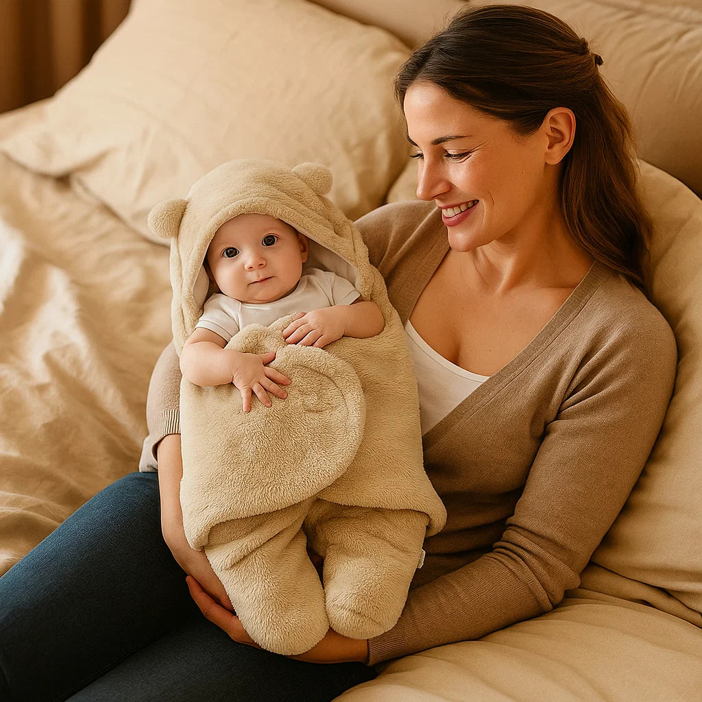 Baby Decke und Schlafanzug im Bärendesign