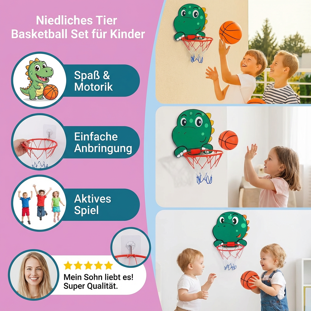 Niedliches Tier Basketball Set für Kinder
