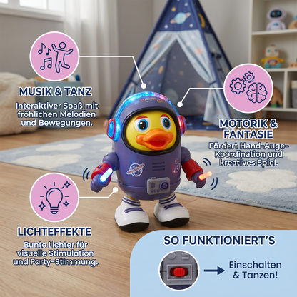 Tanzende Astronaut Ente
