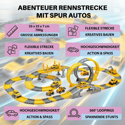 Abenteuer Rennstrecke mit Spur Autos