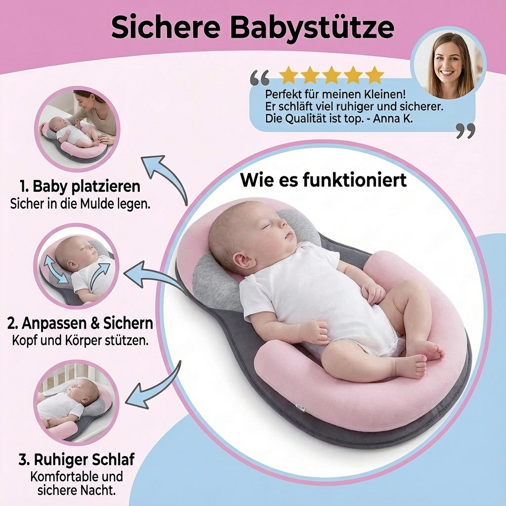 Sichere Babystütze