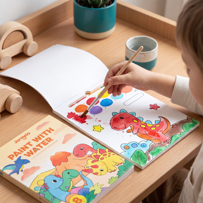 Aquarell-Malbuch mit Pinsel – Sauberer Malspaß nur mit Wasser