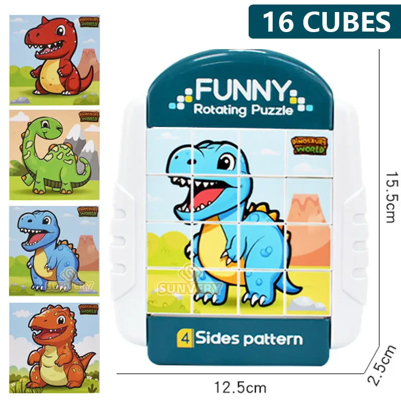 Endloser Puzzlespaß – Drehpuzzle für Kinder mit Tieren
