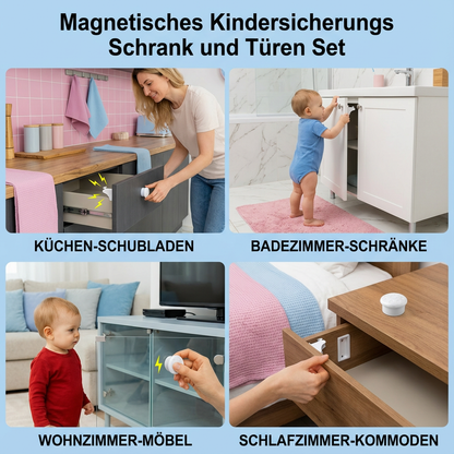 Magnetisches Kindersicherungs Schrank und Türen Set