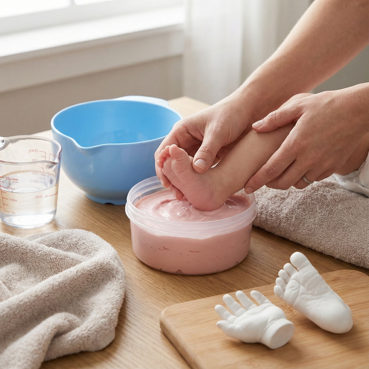Baby Hand- & Fußabdruck-Set – Erinnerungsset für Neugeborene & Eltern