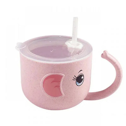 Kinder Trinkbecher mit Strohhalm