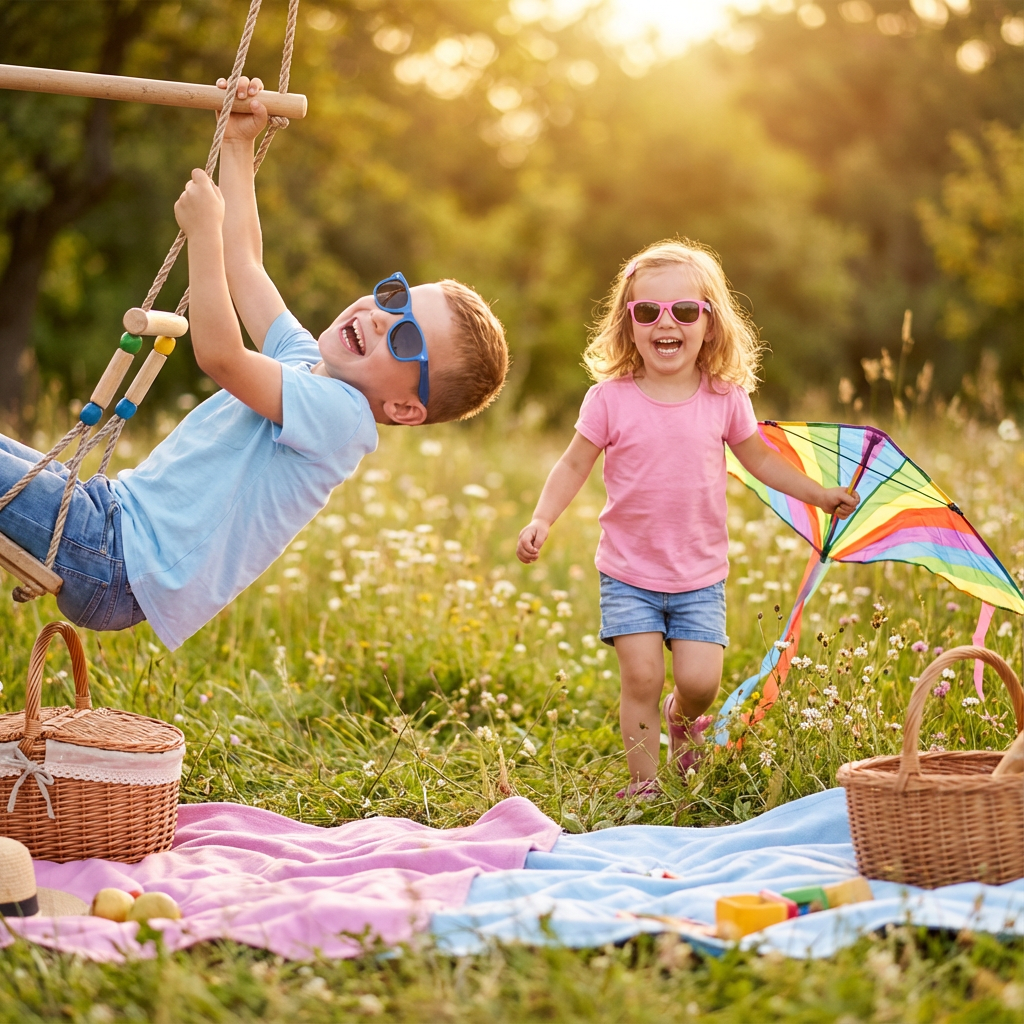 Kinder Flex Sonnenbrille mit Flexiblem und robustem Rahmen