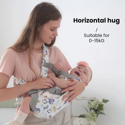Multifunktionale Babytrage – Ergonomische Tragehilfe für Neugeborene & Kleinkinder