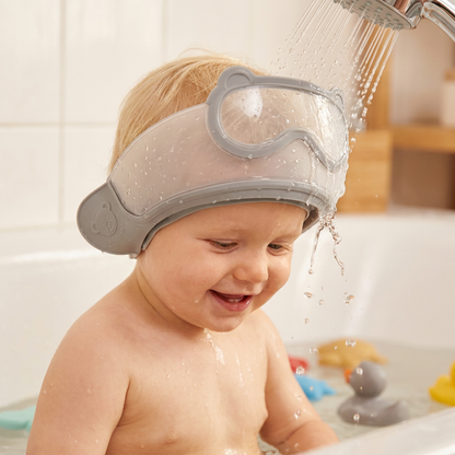 Verstellbarer Baby-Wasser- & Shampoo-Schutzschirm mit 360° Augen- & Ohrenschutz