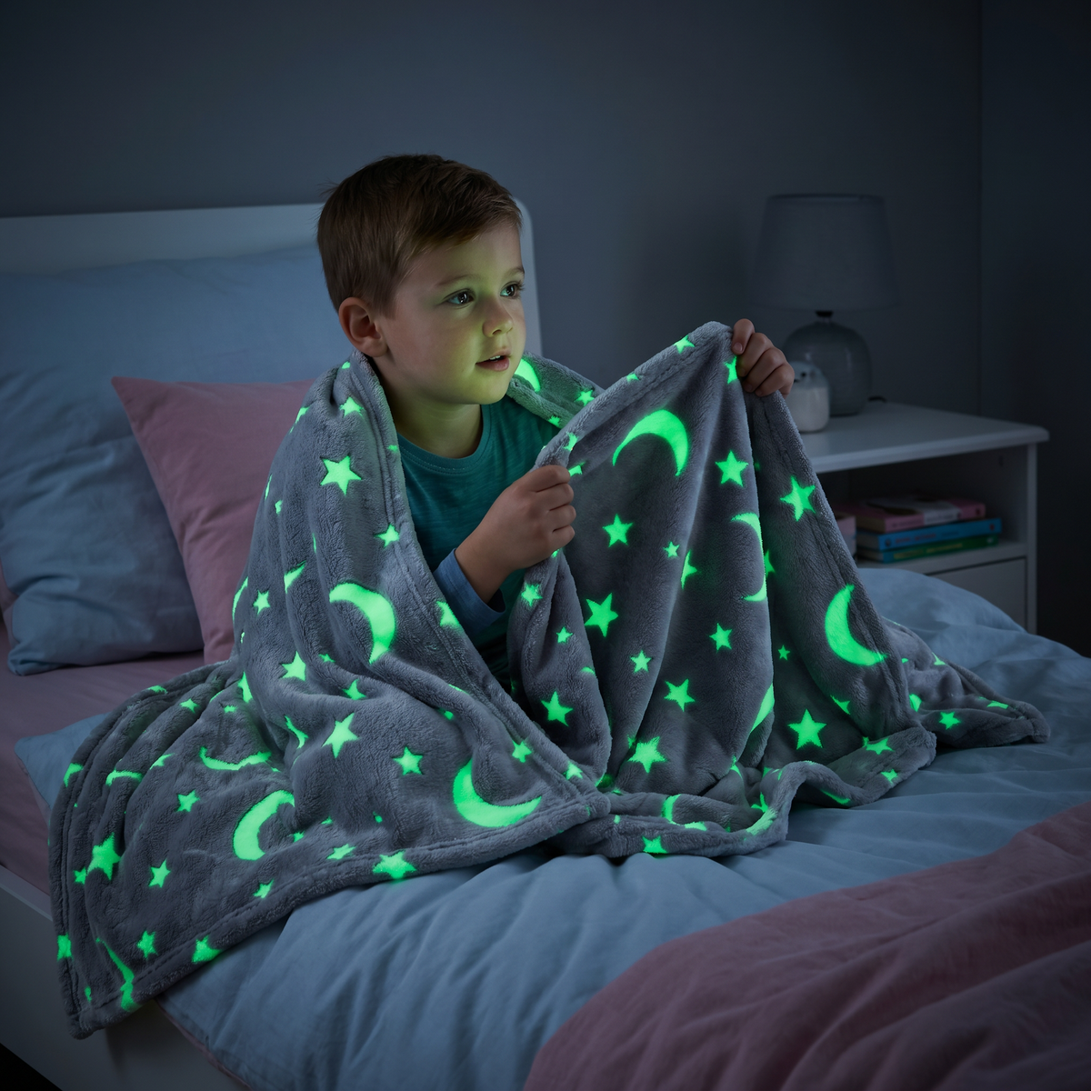 Schimmernde Sternendecke – Leuchtende Kuscheldecke