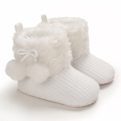 Warme Baby-Winterstiefel – Weiche, gefütterte Hausschuhe mit rutschfester Sohle