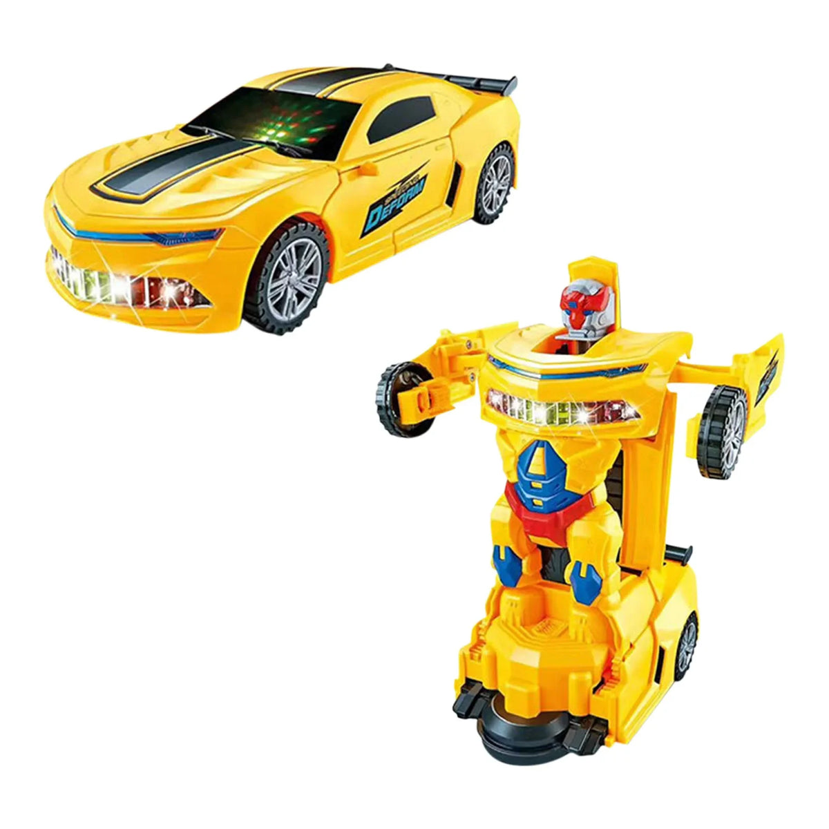 Transformierbares Spielzeugauto mit Lichtern und Musik – Militär-Tank für Kinder