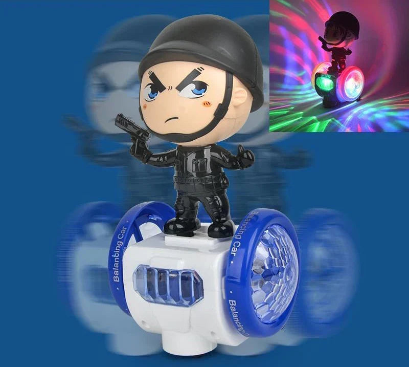 Musik & Licht – Balance Auto mit LED-Lichtern und Spielzeugfigur