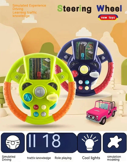 Mini-Lenkrad mit Bildschirm – Spielzeug-Lenkrad für Kinder mit interaktivem Fahrspaß
