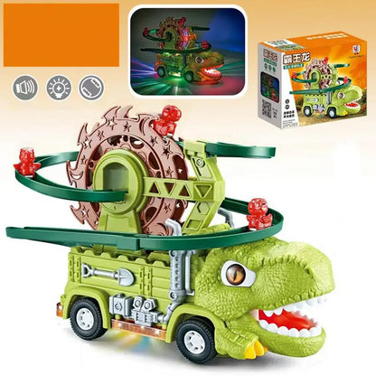 Klettern und Flitzen mit Dinosauriern! - Dino-Truck mit Rennbahn