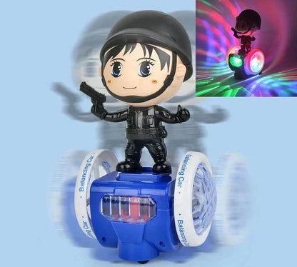 Musik & Licht – Balance Auto mit LED-Lichtern und Spielzeugfigur