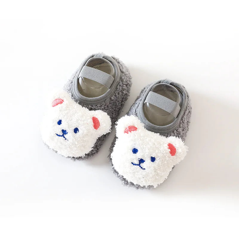 Warm & weich – Flauschige Kinder-Hausschuhe mit rutschfester Sohle