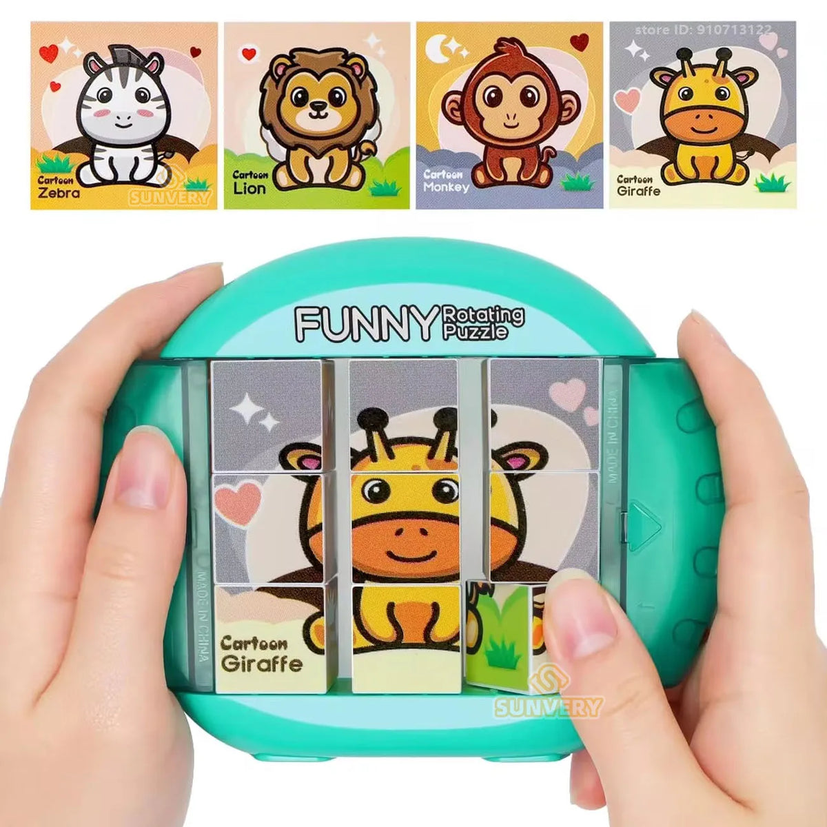 Endloser Puzzlespaß – Drehpuzzle für Kinder mit Tieren