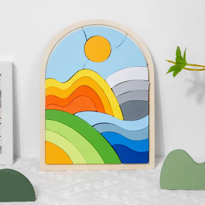 Magische Regenbogen-Puzzleblöcke