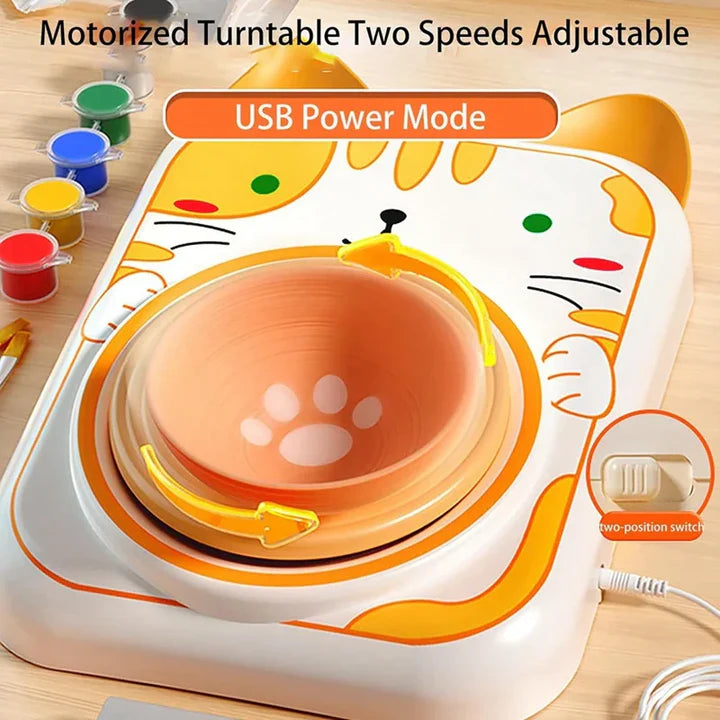 Elektrisches Töpfer-Set für Kinder mit Zubehör