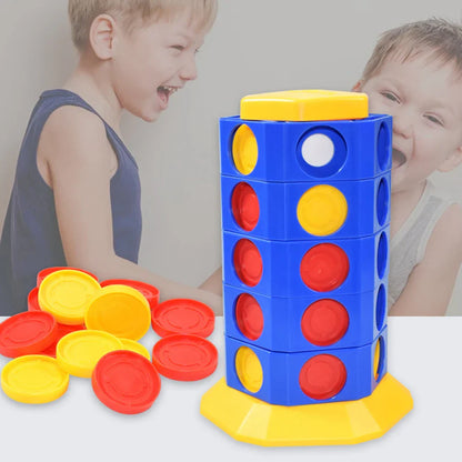 Drehbares 3D-Vier-Gewinnt Spiel für Kinder und Familie