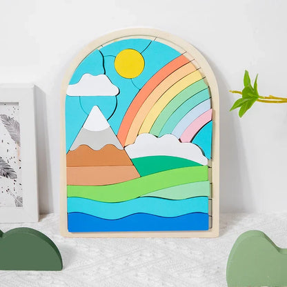 Magische Regenbogen-Puzzleblöcke