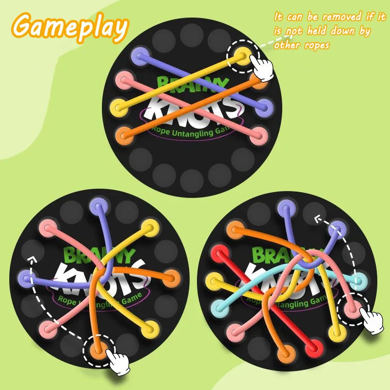 Verdrehte Knoten - Rope Untangling Strategiespiel für Gehirntraining