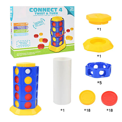 Drehbares 3D-Vier-Gewinnt Spiel für Kinder und Familie