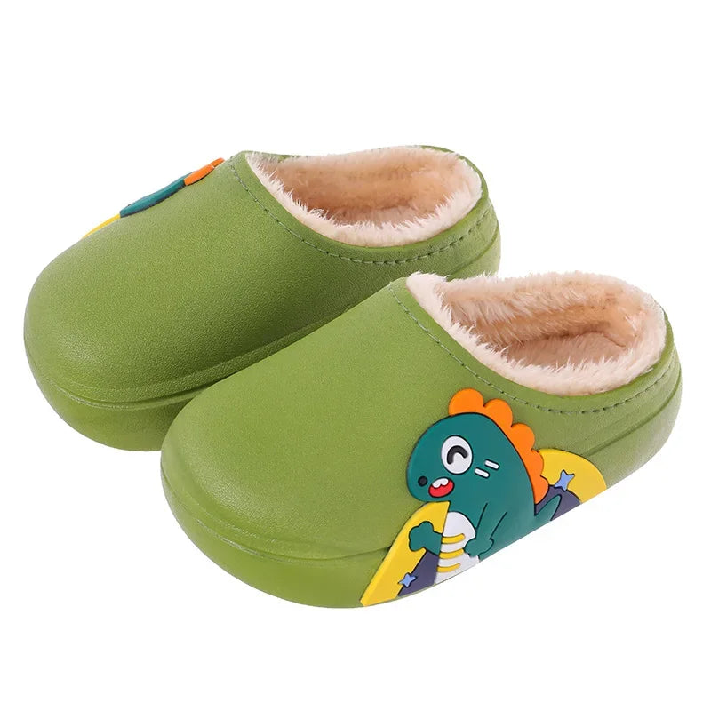 Wasserdichtes Design für Kinder – Lustige Hausschuhe mit Dino und Hasenmotiven