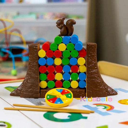 Lassen Sie das Eichhörnchen nicht umkippen – Spannendes Balance-Brettspiel für Kinder