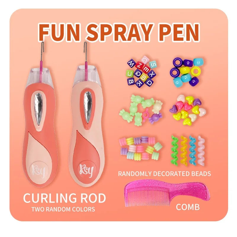 DIY-Flechtspaß – Haarflechtmaschine mit Perlen und Zubehör für Kinder