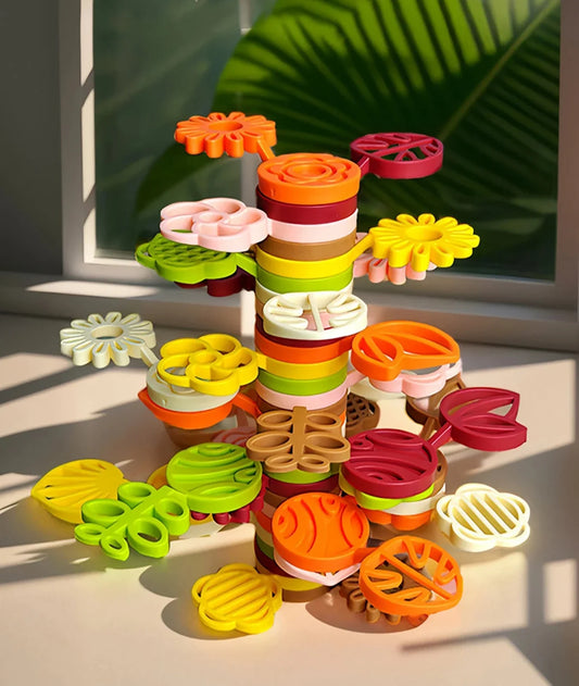 Kreatives Stapelspiel für kleine Baumeister | MINT-Spielzeug für fantasievolles Bauen