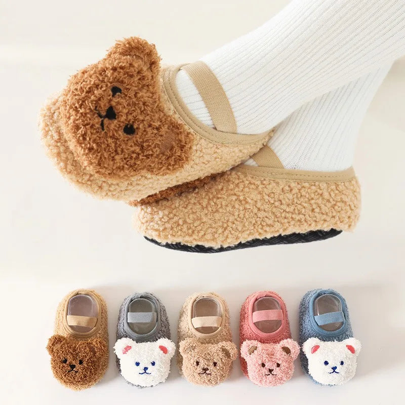 Warm & weich – Flauschige Kinder-Hausschuhe mit rutschfester Sohle
