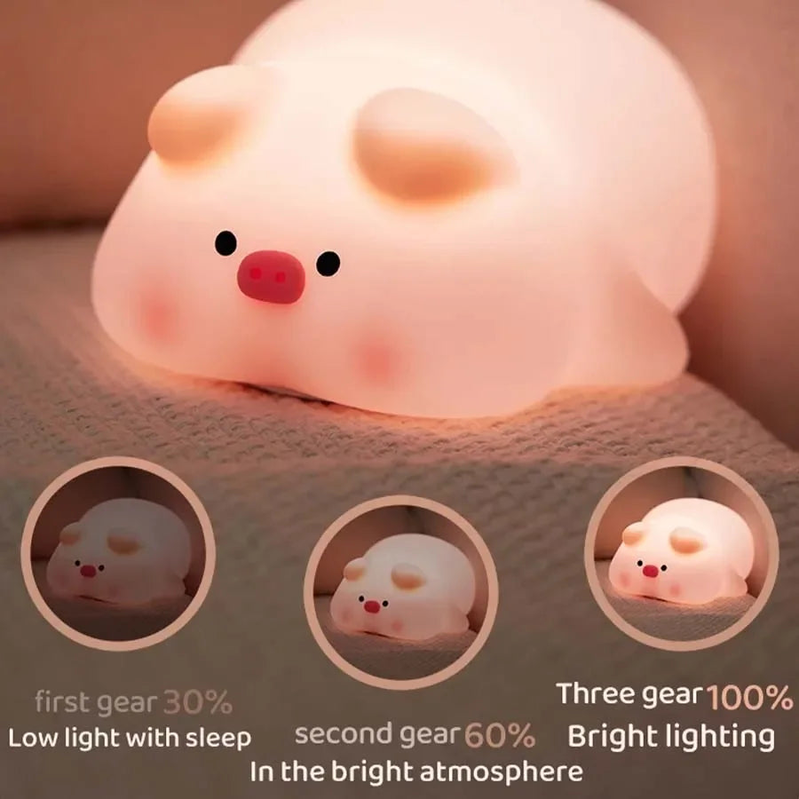 Kuscheliges Nachtlicht für Kinder | Sanftes LED-Licht mit Timer und Tierdesign