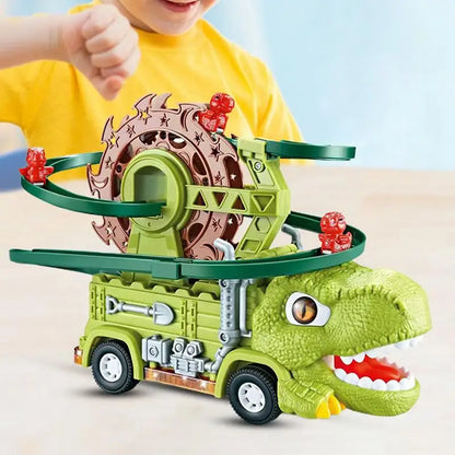 Klettern und Flitzen mit Dinosauriern! - Dino-Truck mit Rennbahn