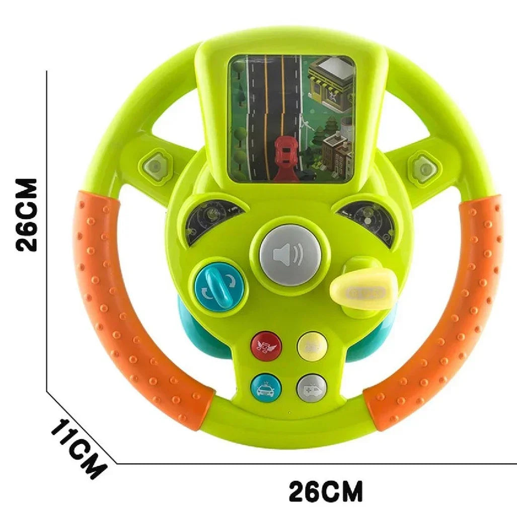 Mini-Lenkrad mit Bildschirm – Spielzeug-Lenkrad für Kinder mit interaktivem Fahrspaß