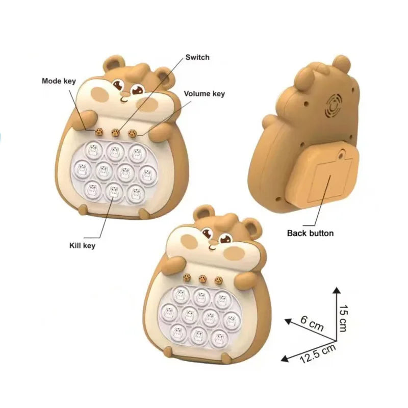 Schnelligkeitsspiel für Kinder – Interaktives Hamster-Puzzle mit 4 Spielmodi