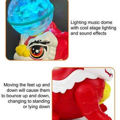 Musik & Licht – Tanzender Löwe mit LED-Lichtern und Bewegung