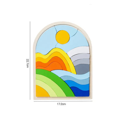 Magische Regenbogen-Puzzleblöcke
