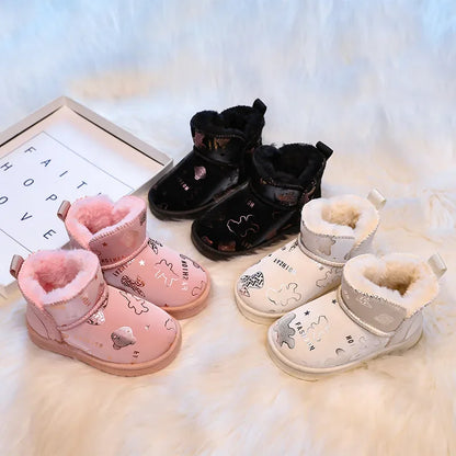 Wasserfestes Design – Kinder-Schneestiefel Mit Fashion-Print
