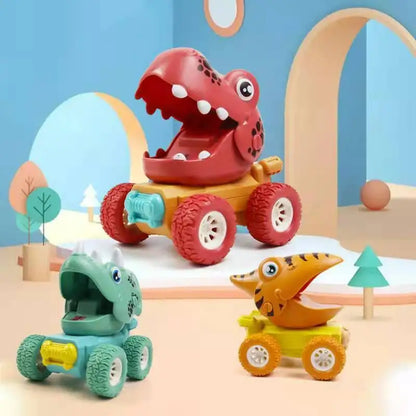 Dino-Fahrspaß – Lustige Dinosaurier-Trucks