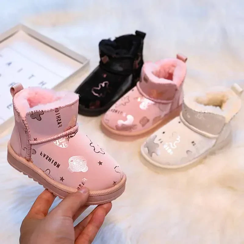 Wasserfestes Design – Kinder-Schneestiefel Mit Fashion-Print