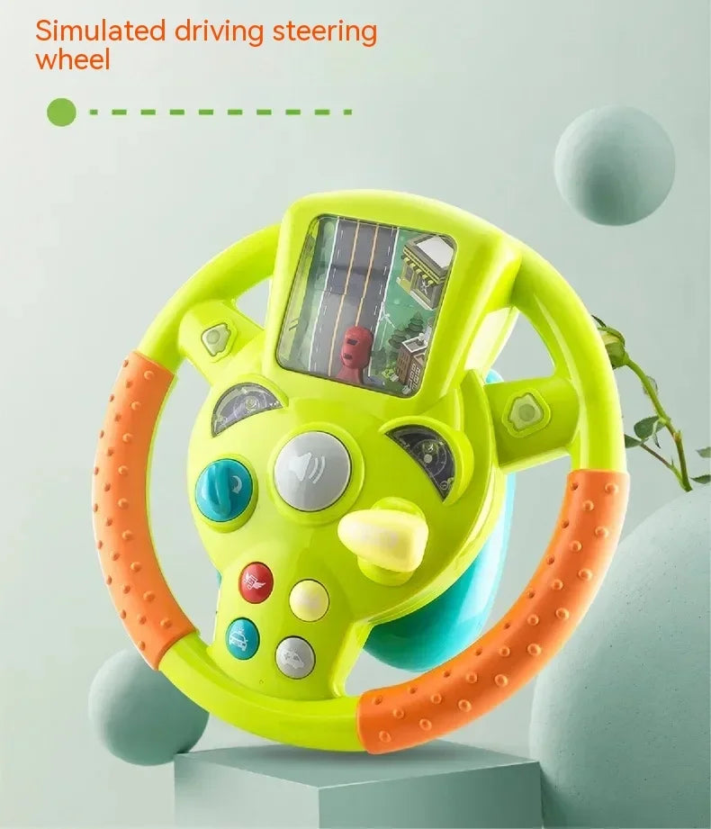 Mini-Lenkrad mit Bildschirm – Spielzeug-Lenkrad für Kinder mit interaktivem Fahrspaß