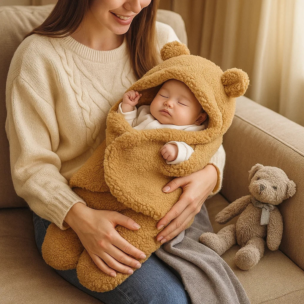 Baby Decke und Schlafanzug im Bärendesign