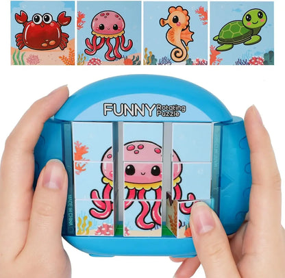 Endloser Puzzlespaß – Drehpuzzle für Kinder mit Tieren